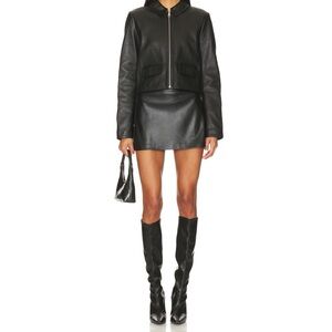 NWT Joe's Jeans Vegan Leather Mini Skirt in Black